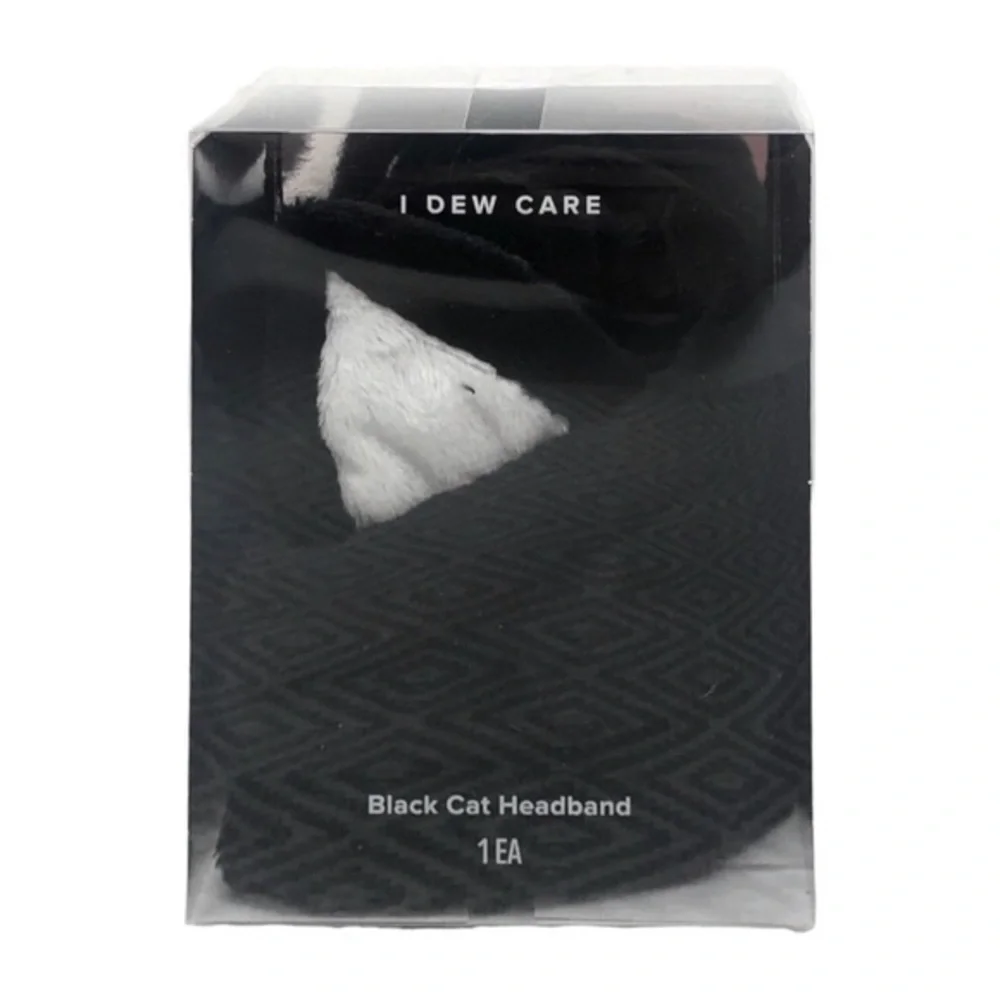 🌺 I Dew Care Black Cat Super Soft Headband NIB